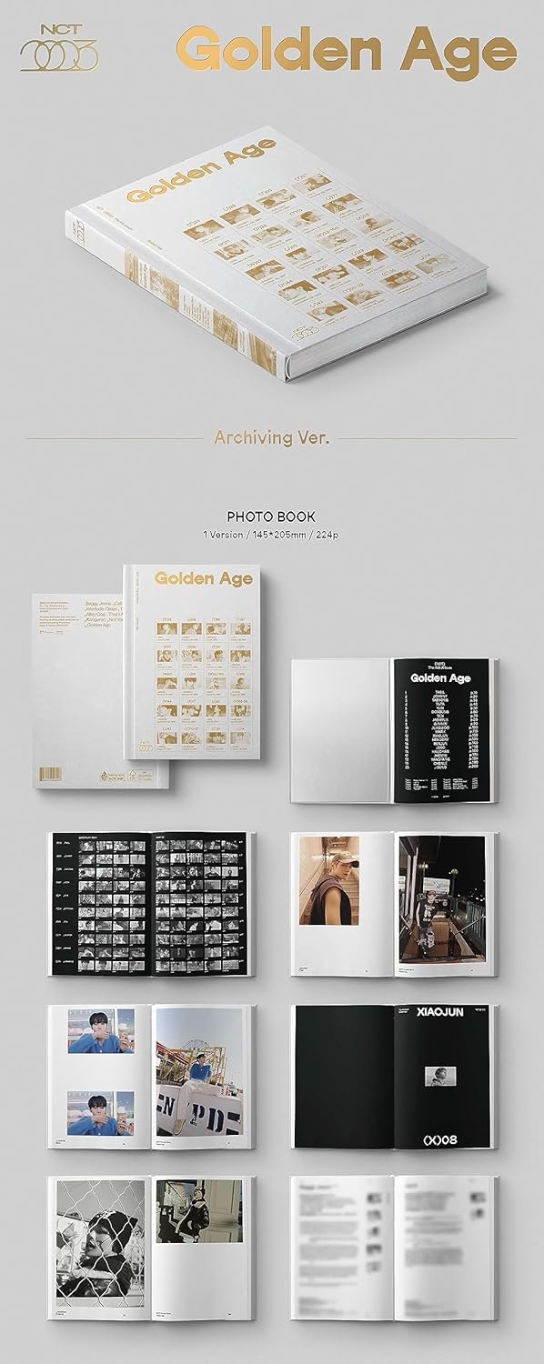 NCT Golden Age Album [Archiving Ver.]+Pre Order Benefits+BolsVos Exclusive K-POP Inspired Digital Merches (Goal Setting Planner, Sticker Pack)