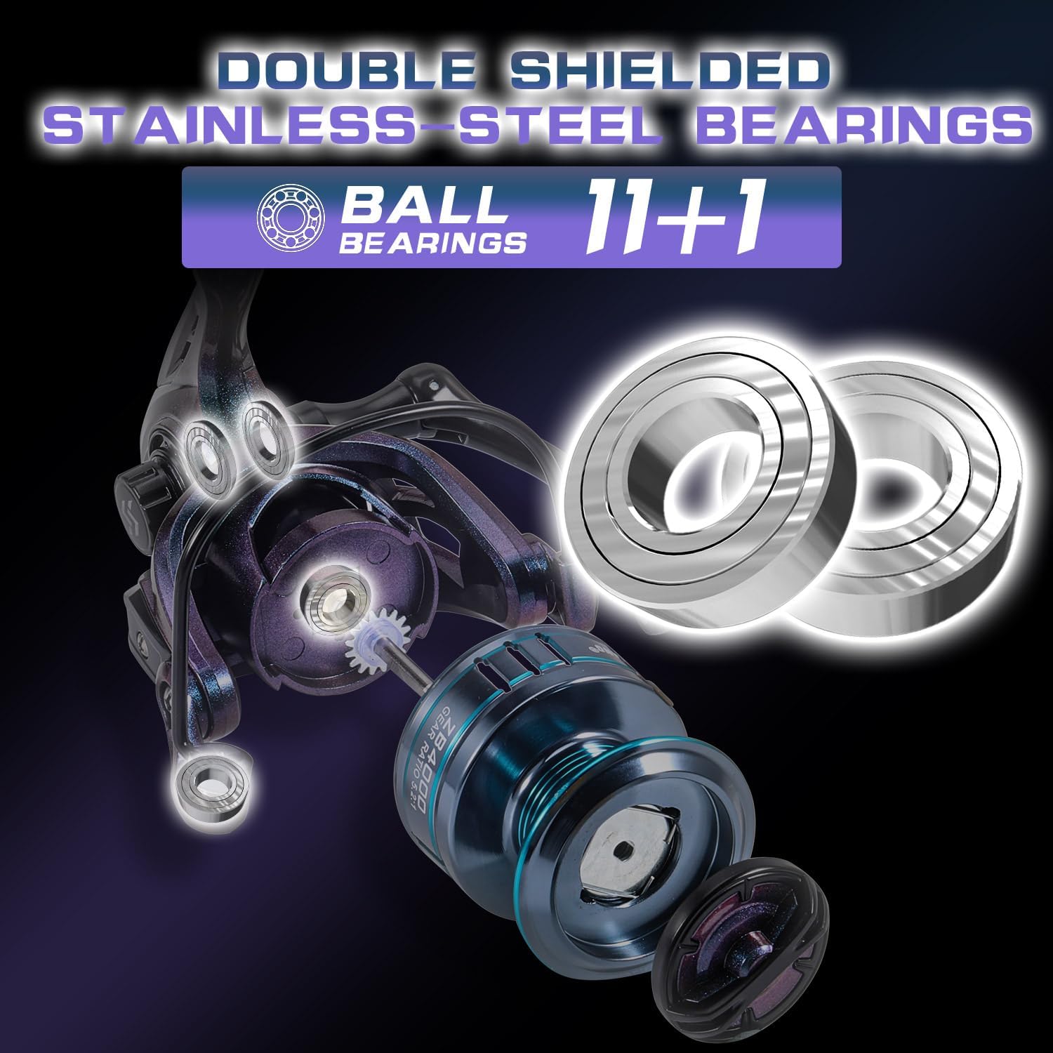 Souagyilang Chameleon Paint Spinning Fishing Rod Reel Combos,2-Section 5.9Ft Light Weight Spinner Rod with Powerful Fishing Gear for Freshwater Saltwater Present for Anglers