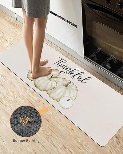 Miniatura 8 de Tapete de baño de calabaza de Acción de Gracias para bañera, antideslizante, de secado rápido y absorbente, de tierra de diatomeas, tapete para