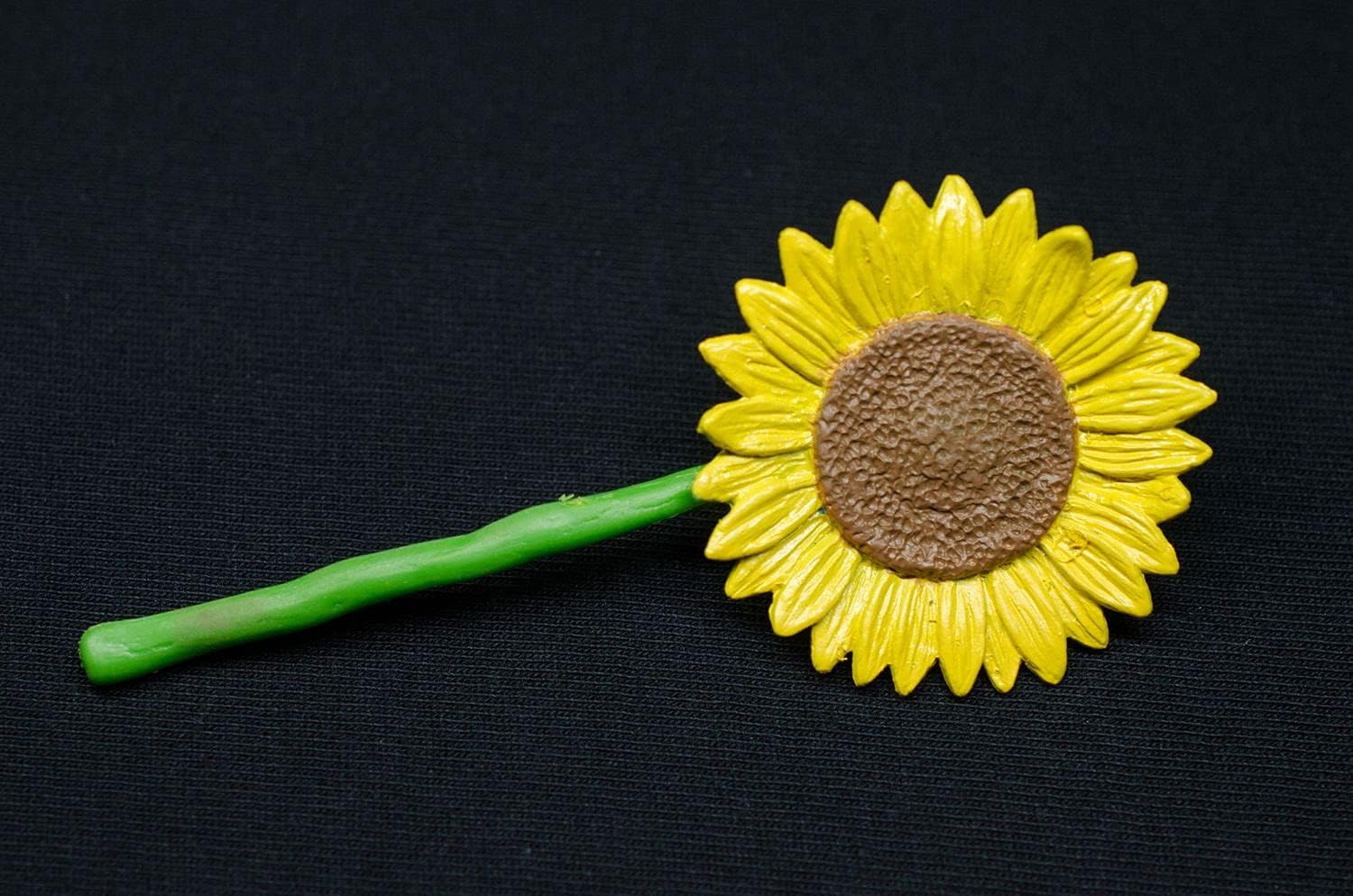 Miniblings Sunflower Brooch Pin Badge Button Flower Yellow Spring Hard 85 Mm