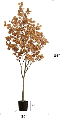 Miniatura 2 de Nearly Natural Árbol de eucalipto artificial de otoño de 7 pies