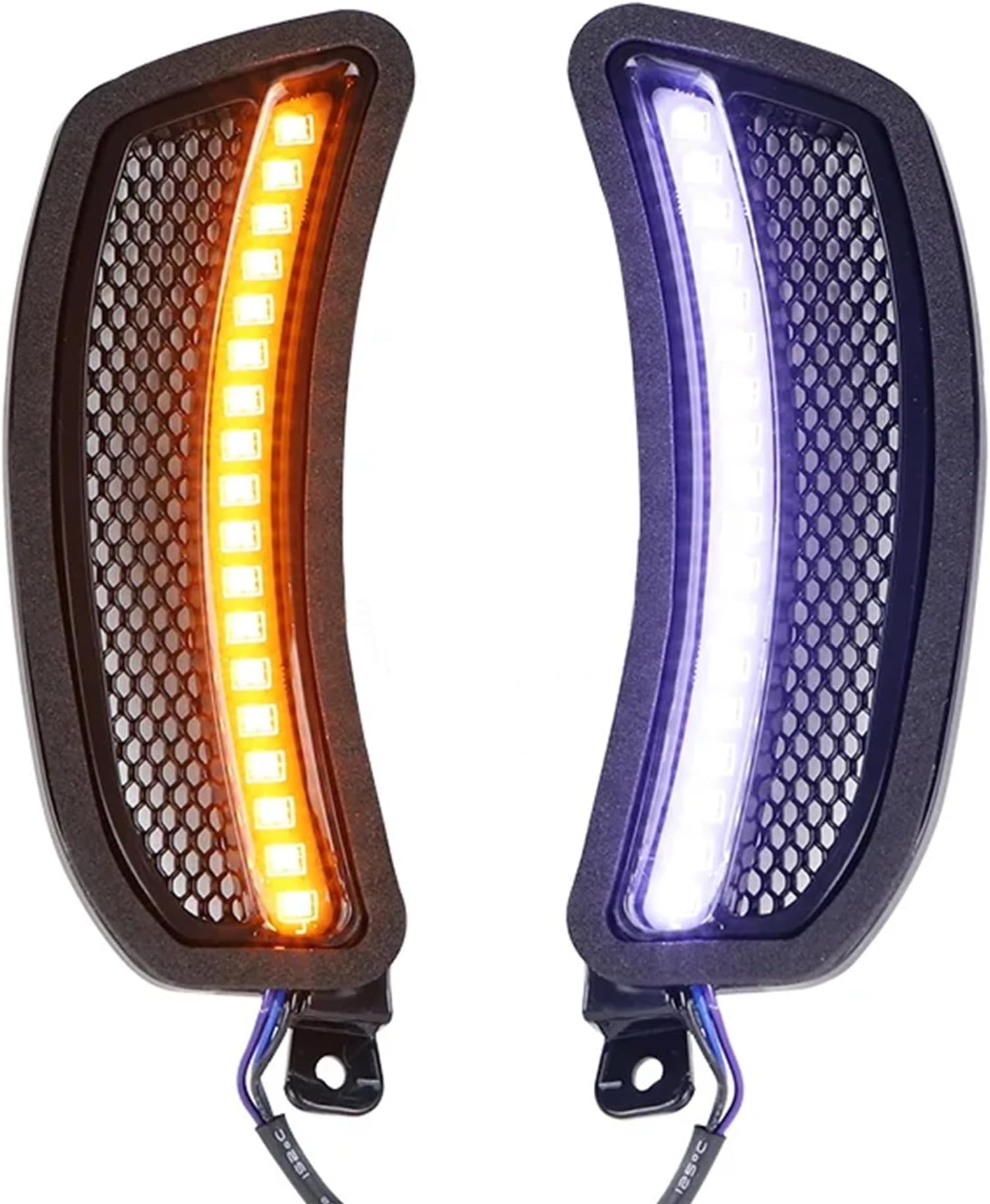 Midnight Edition Vent Insert LED Running Lights and Turn Signals Compatible with Softail Low Rider ST FXLRST Low Rider El Diablo FXRST 2022-2025