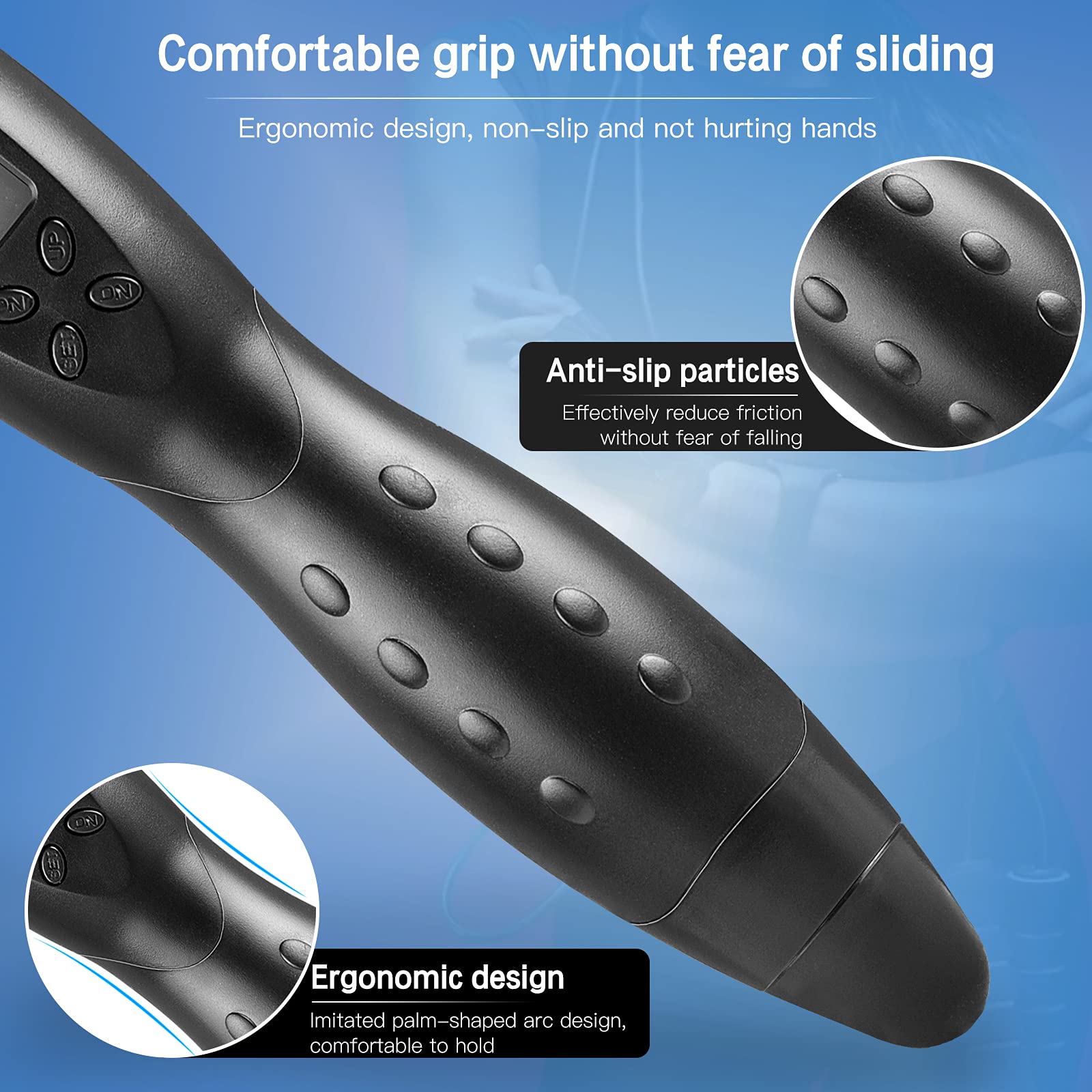 Corda Per Saltare Wastou Con Contatore Digitale - Maniglie Pesate, Regolabile, Per Fitness E Boxe - Foto 7