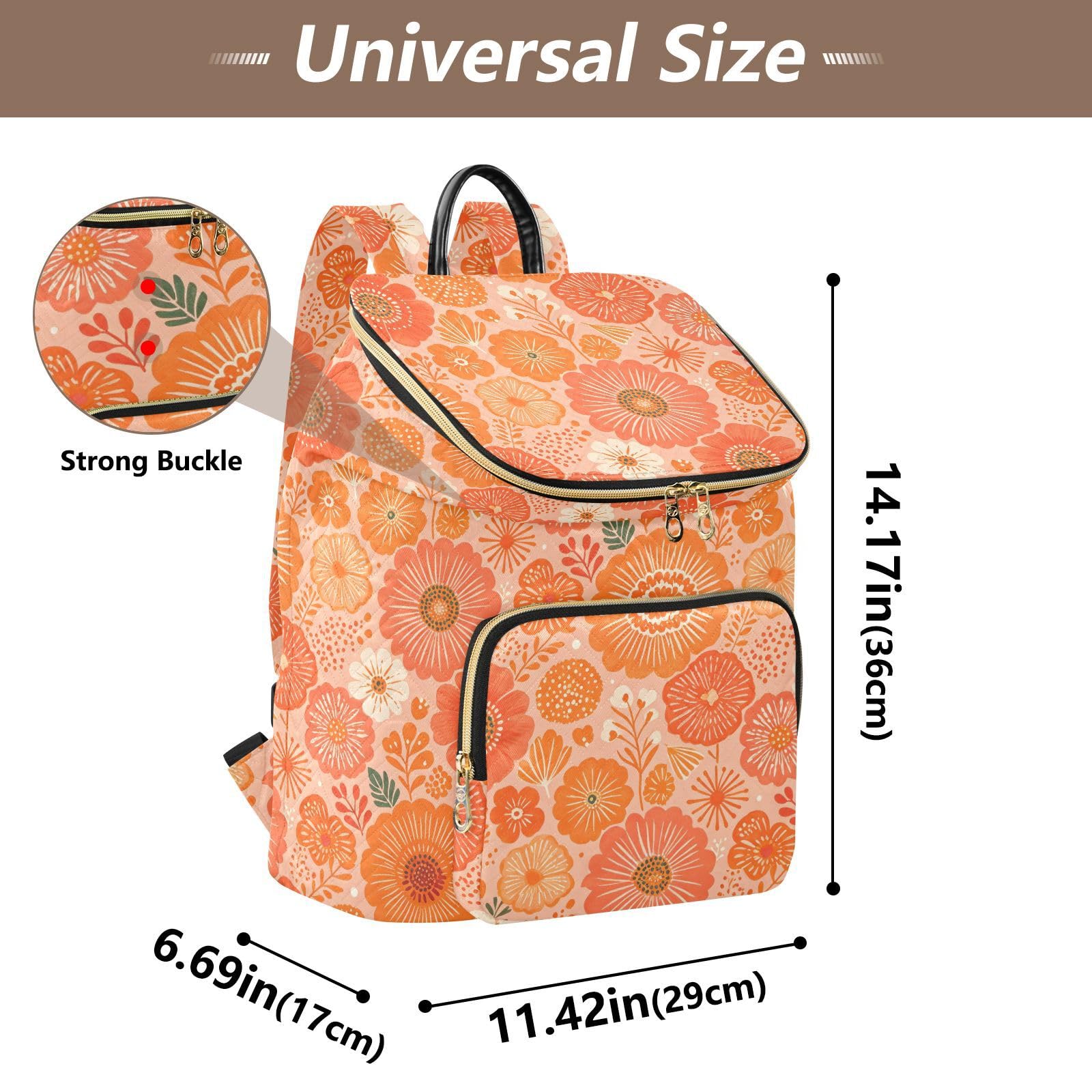 Zaino alla moda da 15 litri da donna, alla moda, robusto, leggero