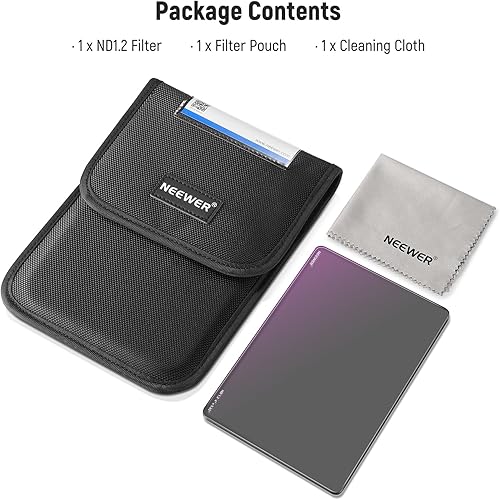 Vista 21 de NEEWER Filtro cuadrado de cine con efecto de ensueño de niebla de difusión negra de 1/4 x 5.65 pulgadas (rectangular) con vidrio óptico HD