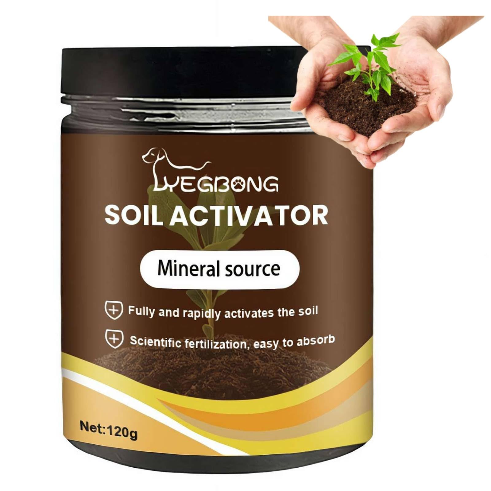 Soil Activated, 2025 New Organic Soil Activator & Plant Fertilizer for Raised Garden Beds&Grass&Potting Mix, Multifunctional Soil Revitalizer House Plant Soil for Flowers Plant Promote Rooting (120g)