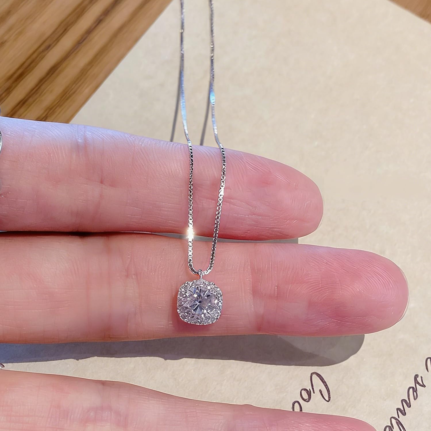 Collar de plata chapado en oro de 14 quilates para mujer, Talla única, Metal, Sin piedra preciosa