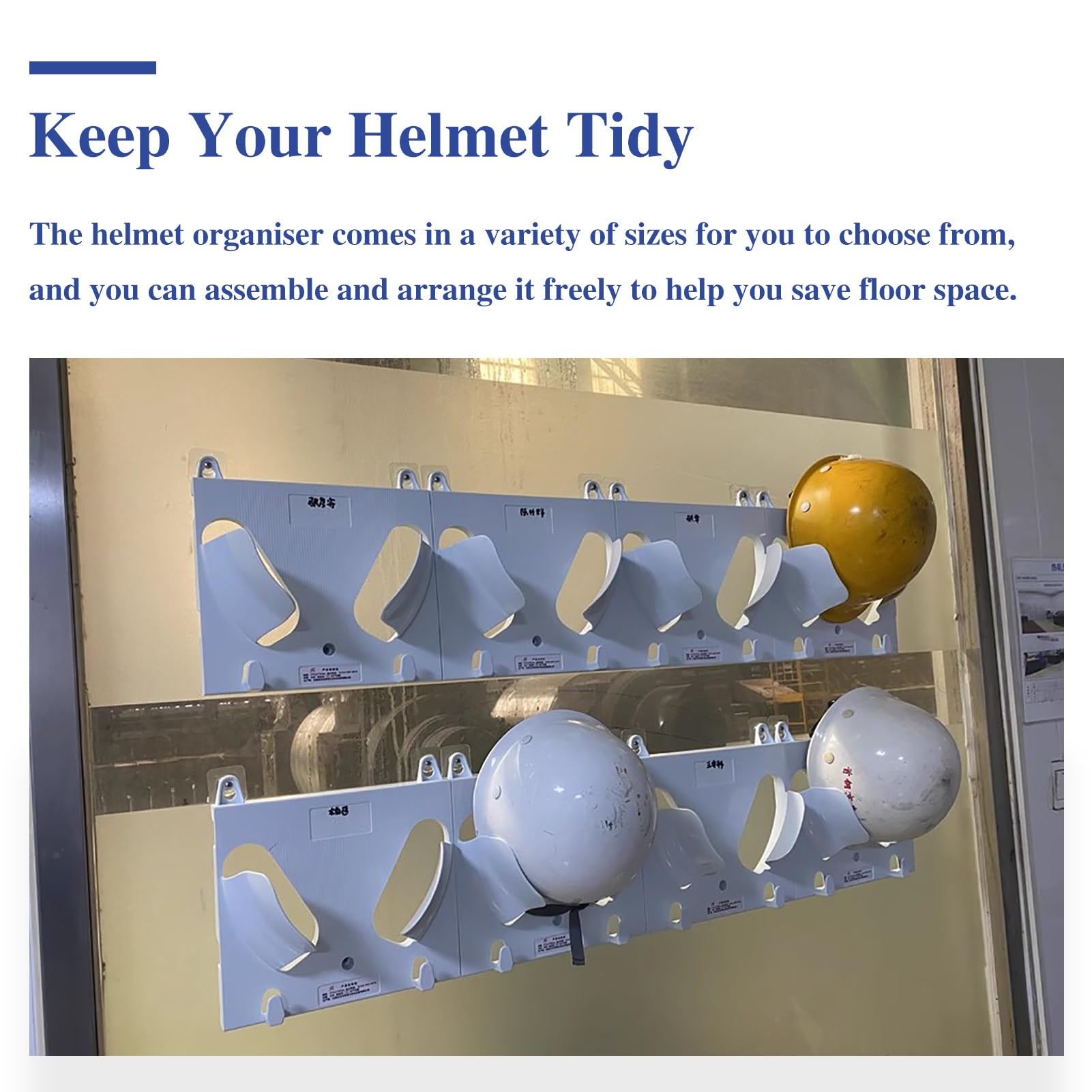 Casco Obra Soporte de Pared para Casco de Seguridad (Paquete de 2, 3, 4, 5, 6, 7, 8, 9 y 10 Unidades) Soporte Independiente para Casco de Seguridad para Pared de Garaje(White,9 Pack)