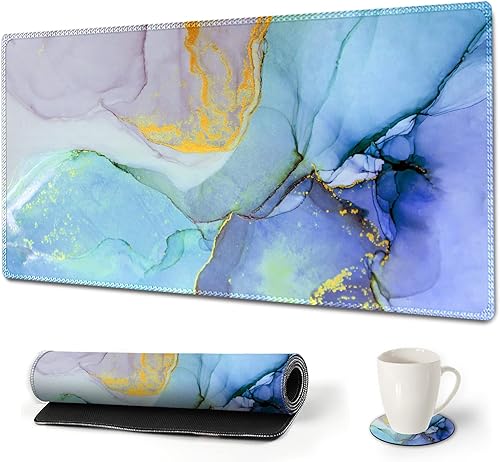 Miniatura 1 de AIMSA - Alfombrilla de mouse grande para juegos, extendida con borde cosido, alfombrilla de mouse para teclado XL, base de goma antideslizante, 31.5