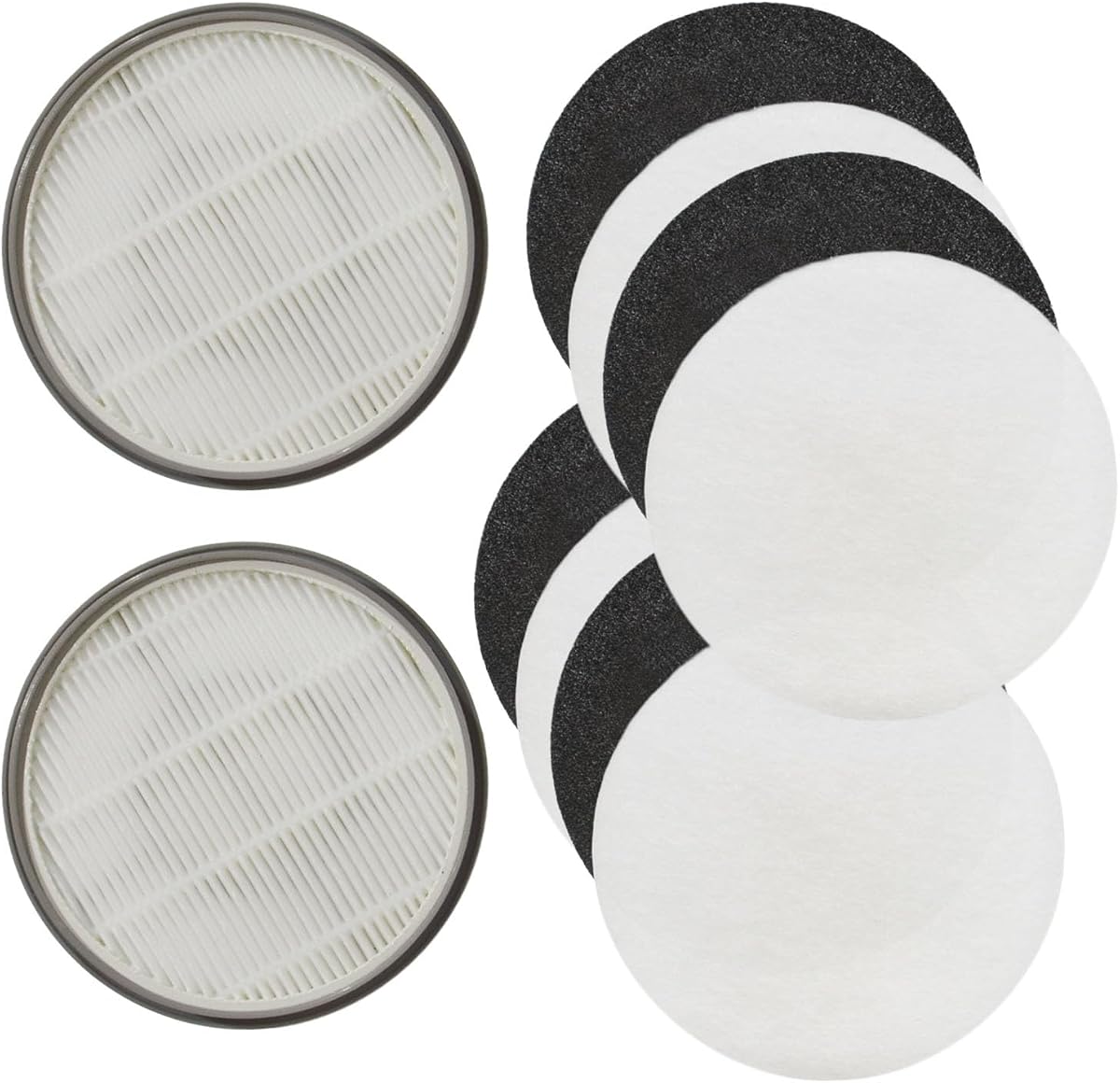 PUREBURG Replacement Filter Compatible with the Bawetech B2,MAS-503-PLUS-US and Buenkee Pet Grooming Kit and Vacuum, 2 HPEA 4 Carbon Filter & 4 Pre Filters, 10 Piece Pack