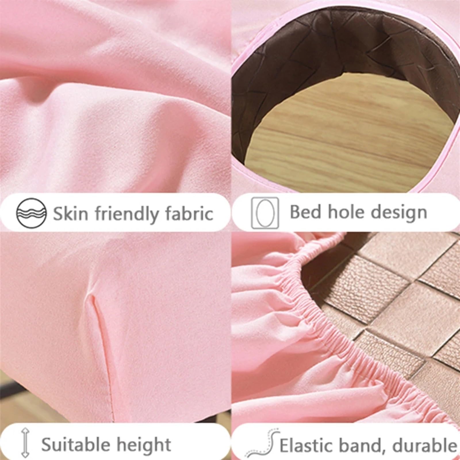 Sabanas Camilla Masaje Sábana ajustable for camilla de masajes 70 x 190 cm, cubierta completa con banda goma elástica, funda for cama tratamiento masaje spa orificio for respirar en la cara(F)