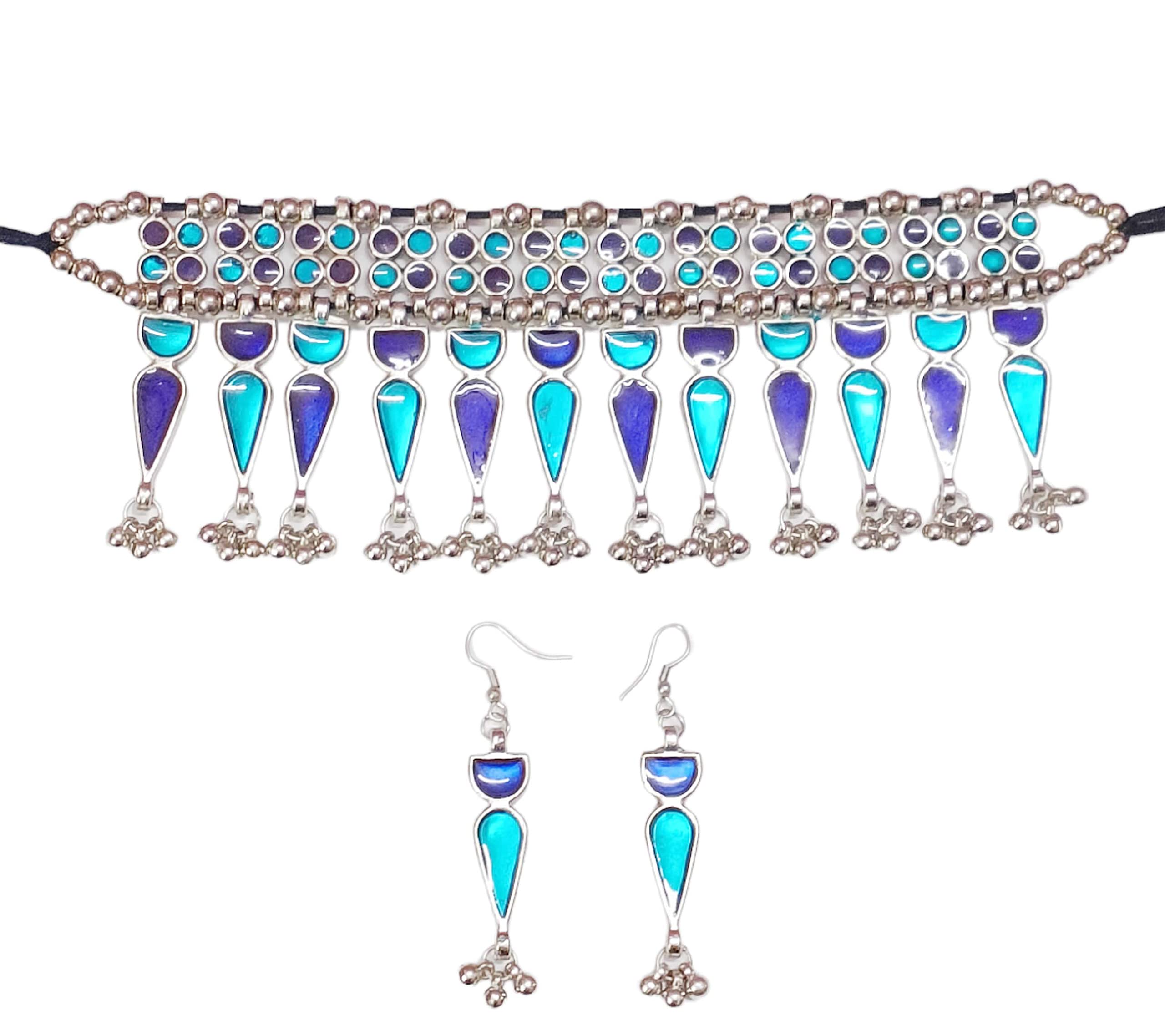 See full amazon price history chart for Total Fashion Latest Boho Trible Meenakari Silver Oxidised Choker Necklace Jewellery Set Women for Girls Total Fashion Latest Boho Trible Meenakari Silver Oxidised Choker Necklace Jewellery Set Women for Girls (B0BR3KWN61) Amazon Price History, Amazon Price Tracker
