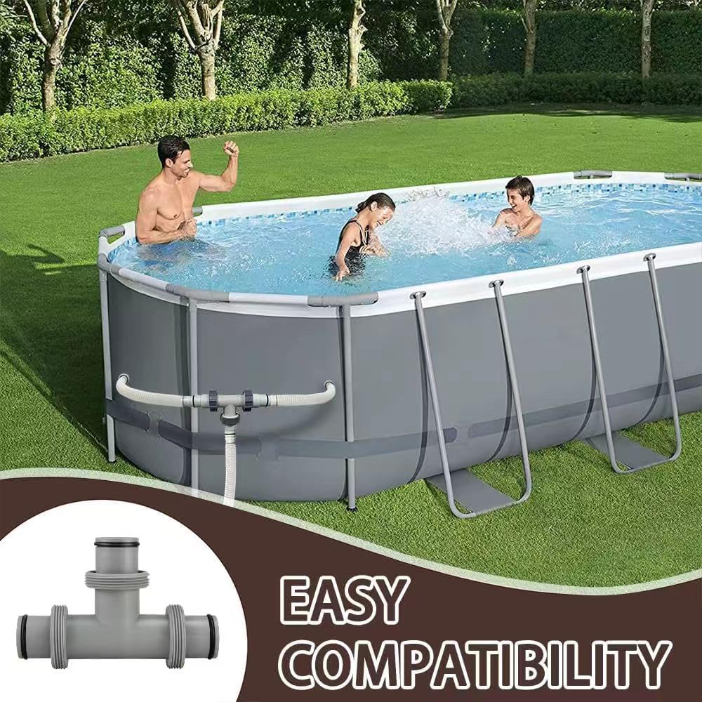 Trójnik do basenu 38 mm, 3-drożny zawór 38 mm, trójnik, łącznik węża Ø 38 mm, 38 mm, wąż basenowy, adapter do węża basenowego Intex Bestway Coleman.