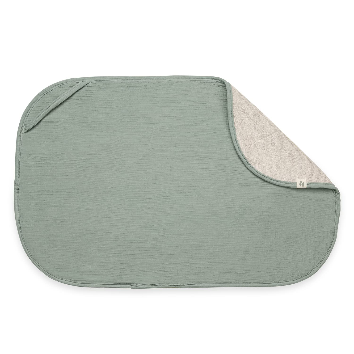 hauck 2in1 Topper & Handtuch 44 x 69 x 0,4 cm mit Atmungsaktiver Baumwolle & Saugfähigem Frottee Kompatibel mit Change N Clean Wickelauflage, Waschbar bei 60° C (Changing Mat Liner, Sage)