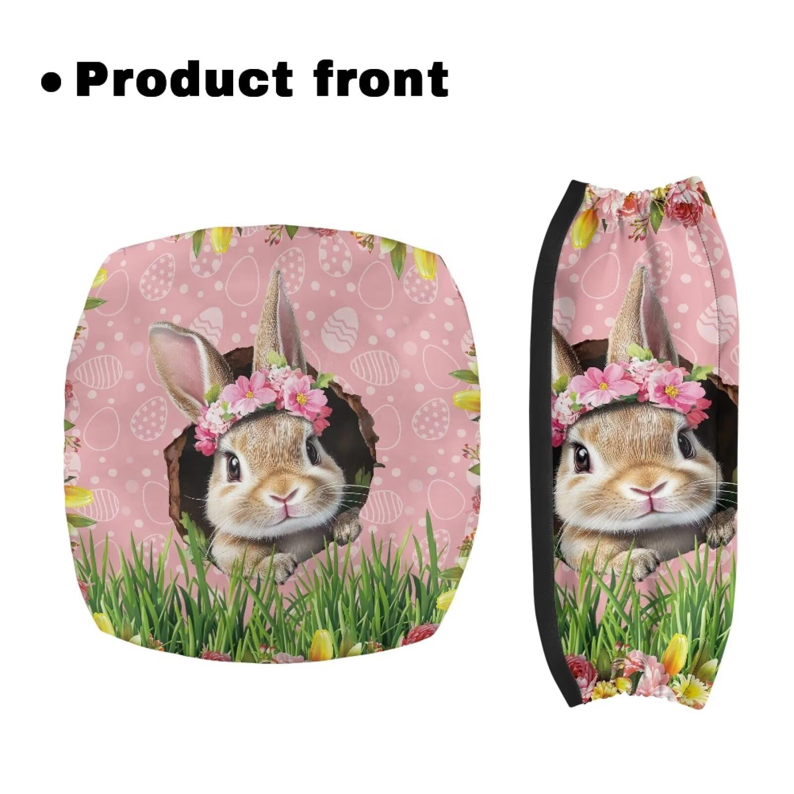 Uorisanigo Rollator Walker Seat Cover Accessories Rabbit in Wall Easter Decor Rollator Walker Seat and Backrest Covers Soft Walkers for Seniors with Seat Covers Universal Cover