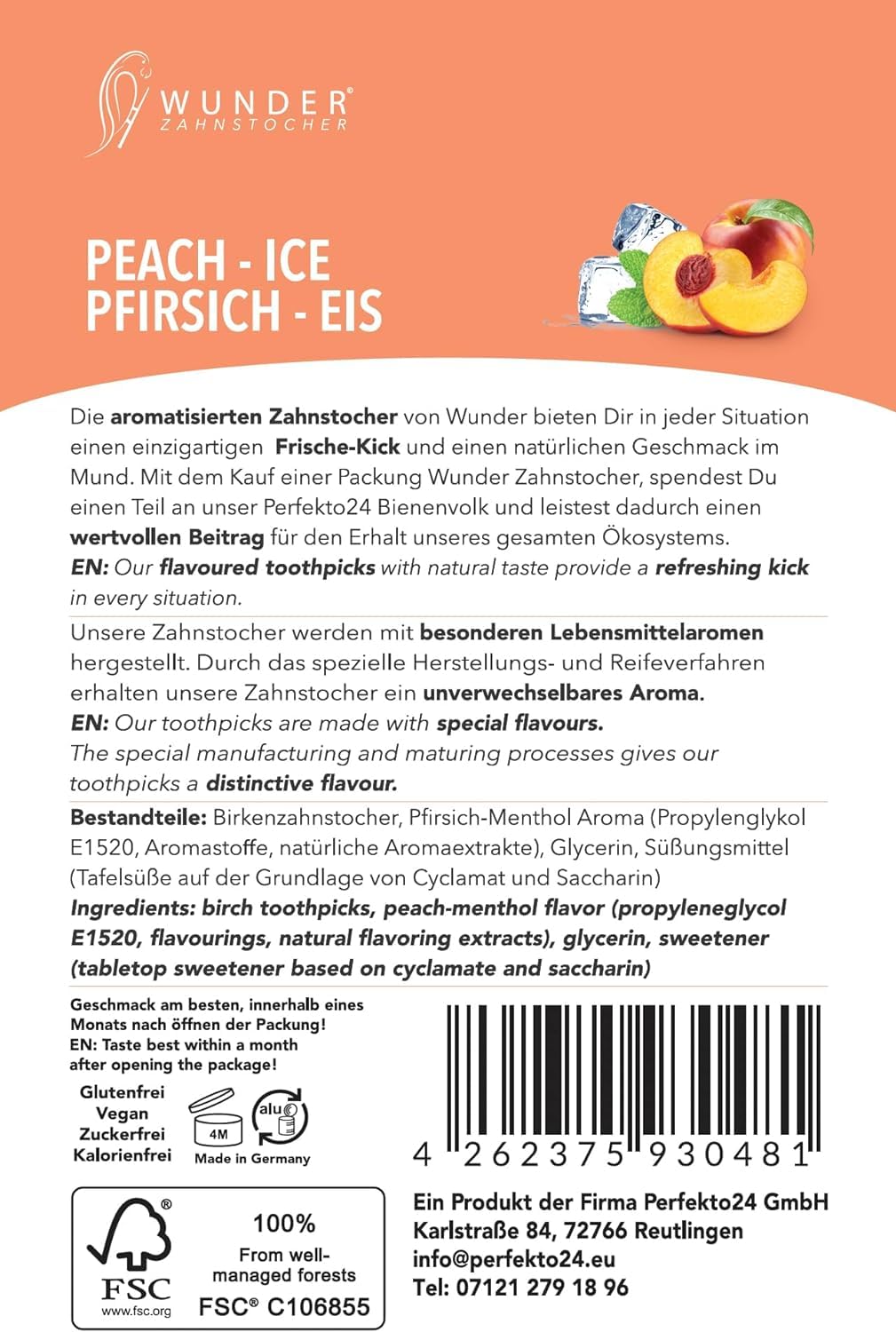Wunder Cure Cure-dents Aromatisés Bois de Bouleau Fruit Crush Pack 3x100 Recharges Sans Sucre