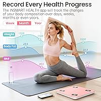 Vista 6 de INSMART - Báscula inteligente para peso corporal, báscula digital de baño con IMC, masa muscular, báscula de grasa corporal Bluetooth, analizador