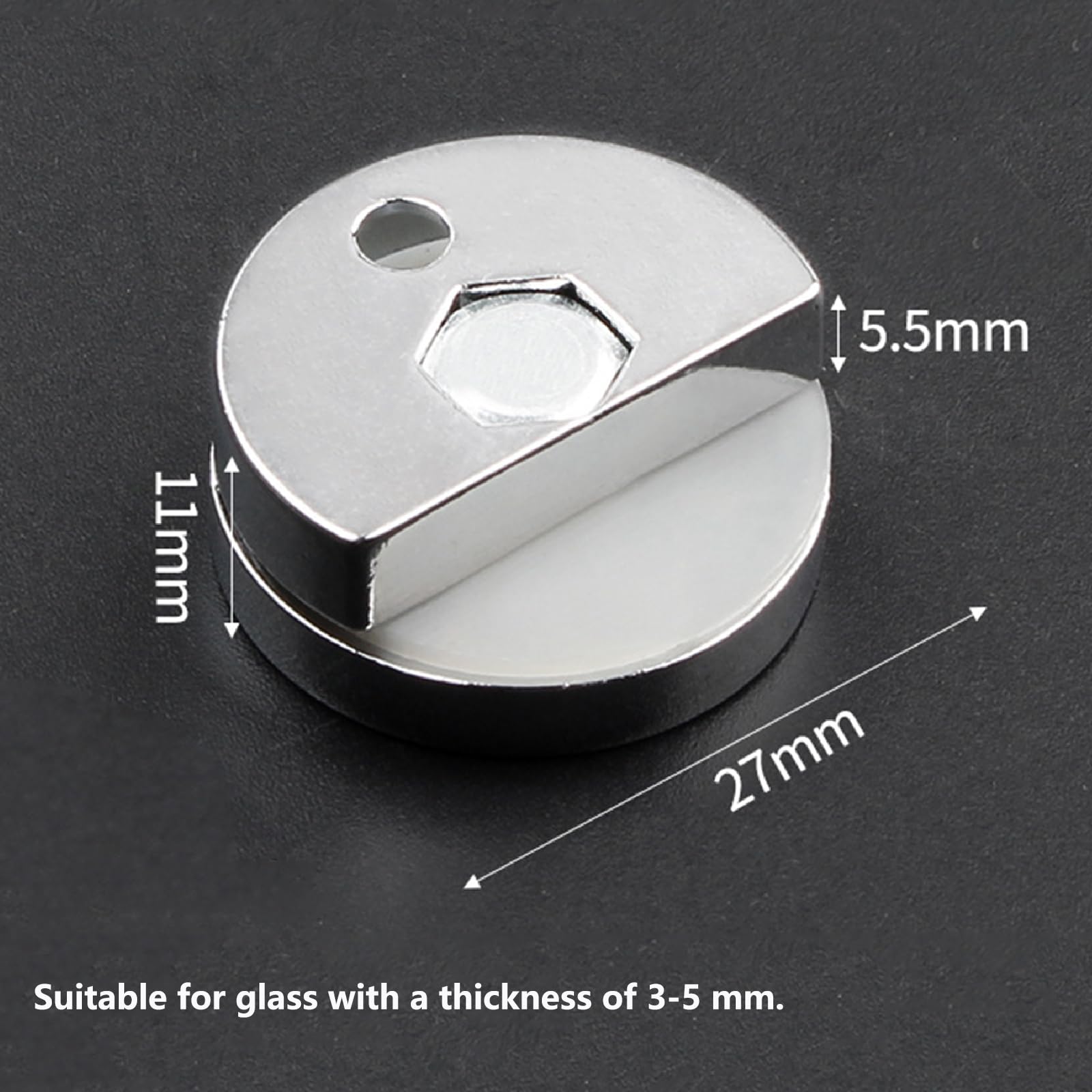 Ganci per Specchio a Muro in Lega di Zinco 5 mm, Kit di Fissaggio con Tasselli e Viti