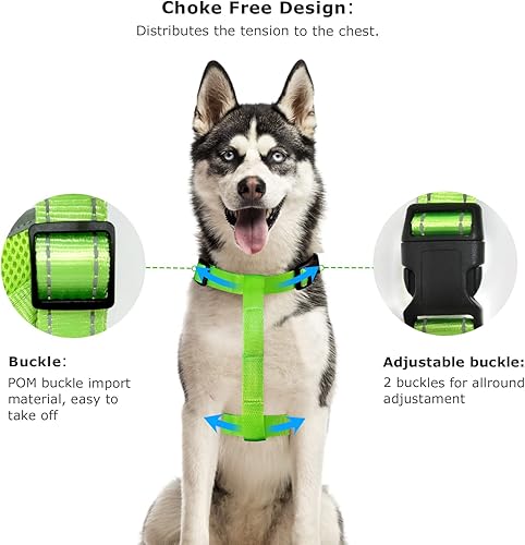 Miniatura 5 de Arnés para perro con luces LED, de alta visibilidad, para seguridad nocturna, recargable por USB, para caminar por la noche, arnés para perros