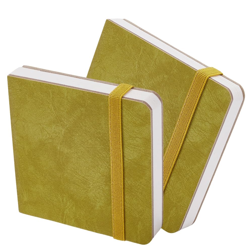 AHANDMAKER Confezione da 2 diari ad acquerello, 9 x 9 cm, 44 pagine, piccolo diario portatile da viaggio per acquerelli, quaderno per schizzi da utilizzare come taccuino da viaggio e supporti misti