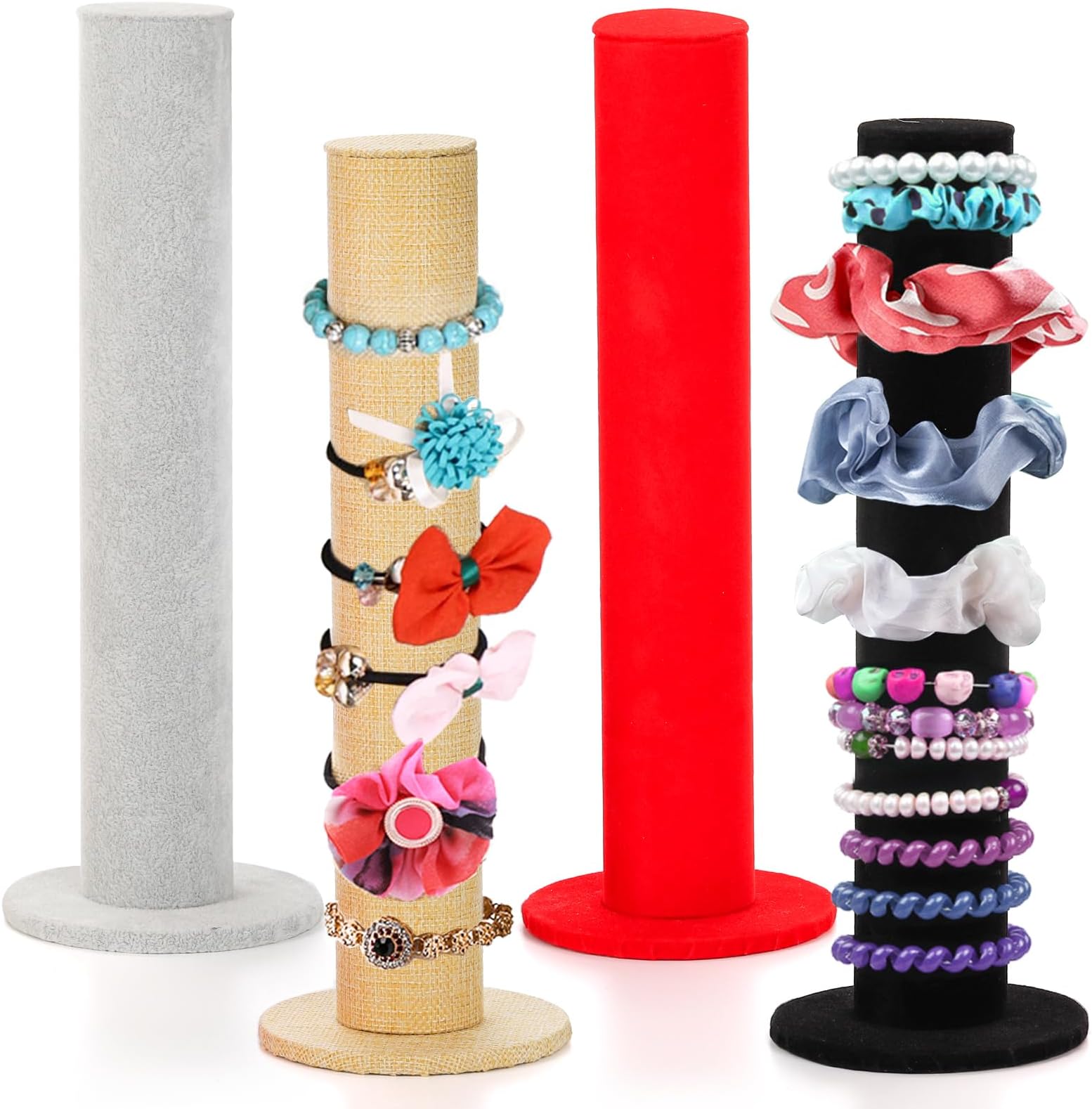 3 Pcs Acrylic Scrunchie Holder Stand 9 Inch Transparent