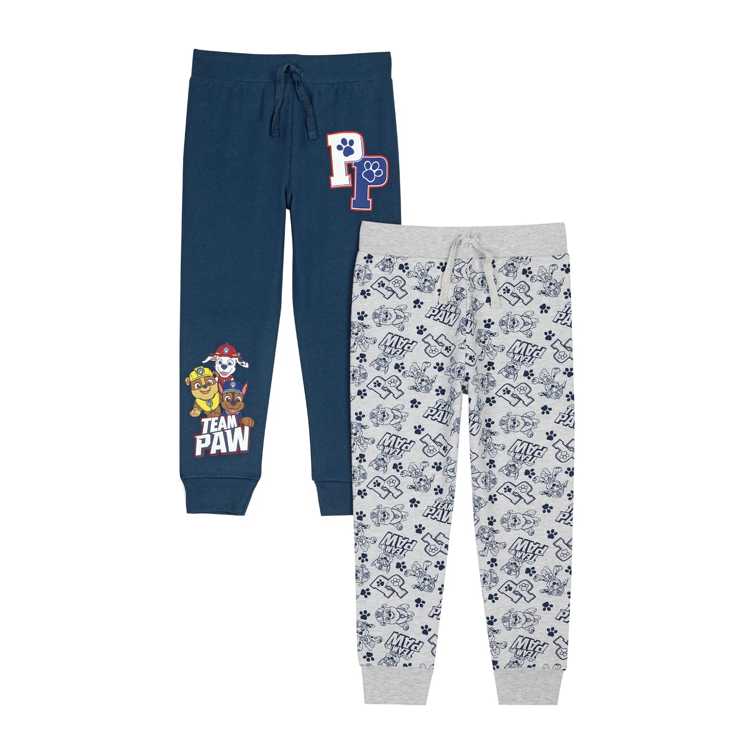 Paw Patrol Boys Navy Jogging Bottoms Pack Of 2, Chase & Marshall 2Pk Tracksuit Bottoms (As8, Age, 6_Years, 7_Years)