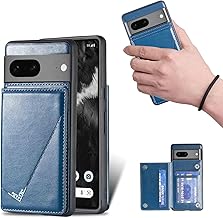 for Google Pixel 8 Case Stand Function Case IC Card Storage Case Card Storage Case Back Card Storage Case Flip Left and Right Phone Case, Simple Retro Fashion Phone Case, Waterproof and Dirt-Proof