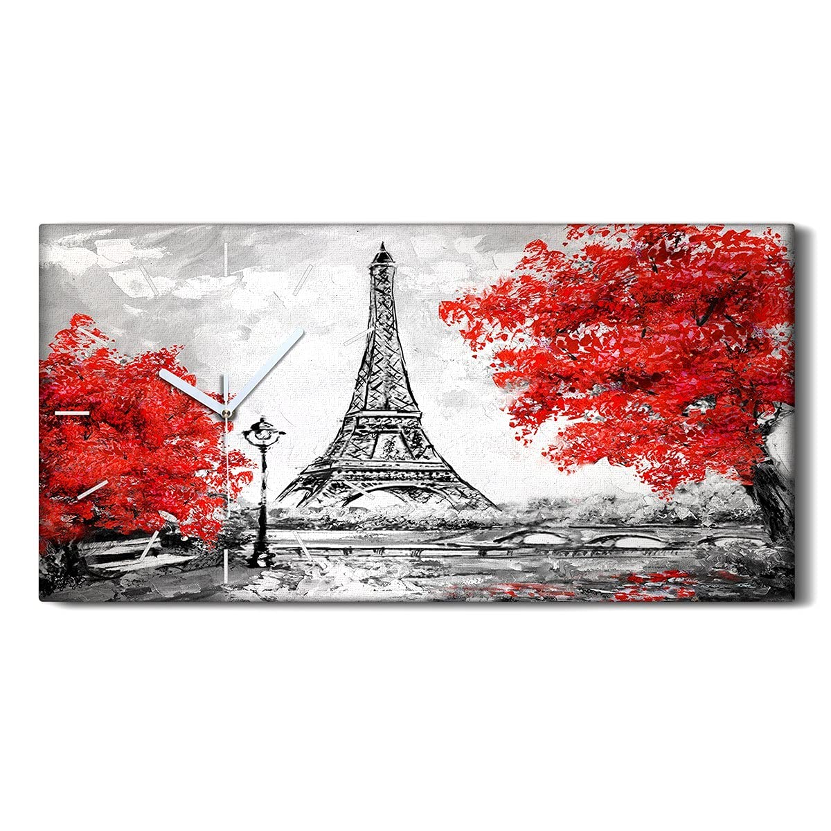 Horloge sur Toile Paris sans Tic-Tac : Le Silence dans votre Salon