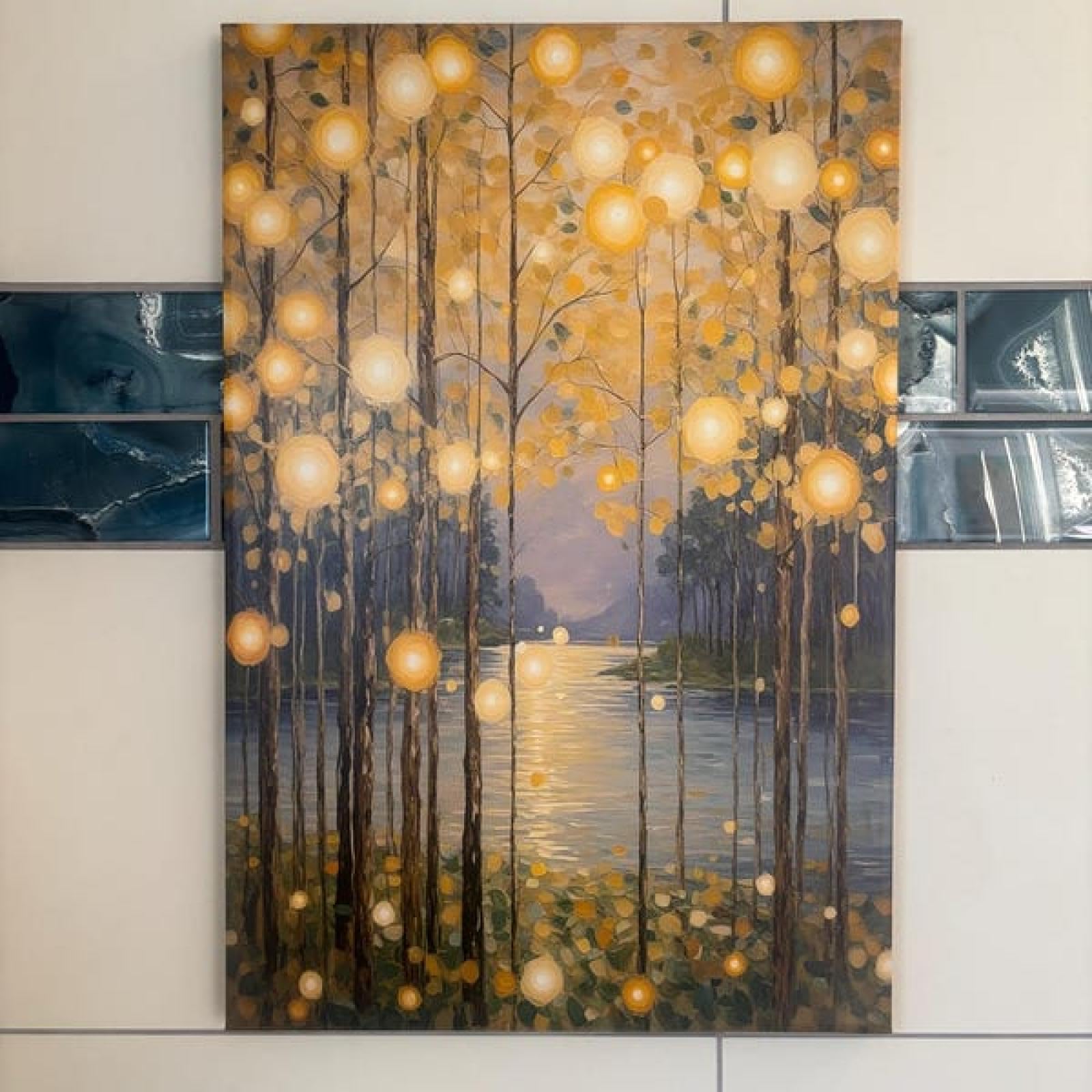 TONGYINLI Gustav Klimt Classic Garden Canvas Wall Art Minimalism Plant Posters Flower Canvas Painting Surrealism Decor Artwork 70x100cm Frameless