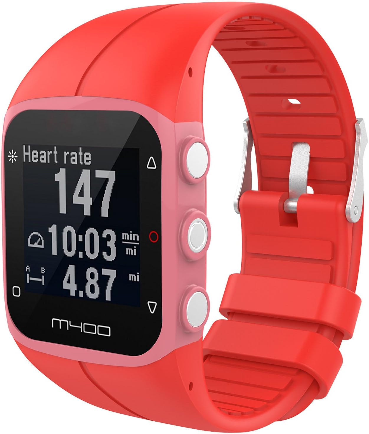 QGHXO Band for Polar M400/M430, Soft Adjustable Silicone Replacement Wrist Watch Band for Polar M400/M430 Watch