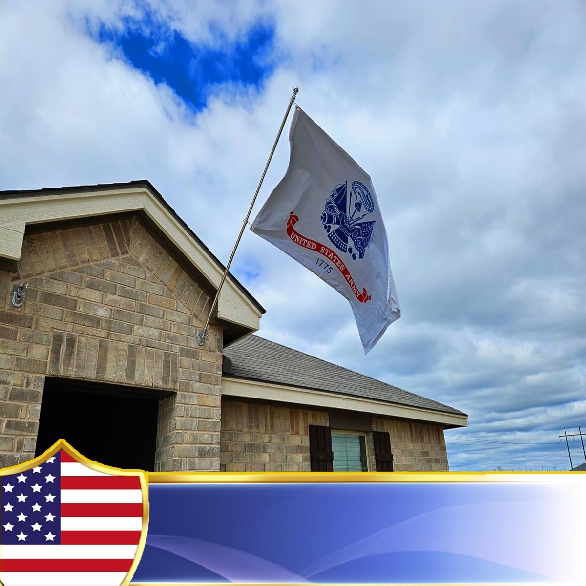 Double Sided White NV Army Star Military Flag 4x6 Outdoor - 3-Ply Heavy Duty Polyester with Whiteout Layer, 4 Rows Stitched, 2 Brass Grommets, Fade Resistant