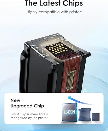 Miniatura 5 de TECKKIN 245XL - Cartucho de tinta negra de alta capacidad para 245XL PG-245 XL compatible con impresora Pixma TS202 TR4520 MG2525 TS3322 TS3320