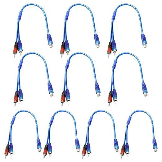 Adaptador Y RCA Macho a 2 Hembras, 6 Piezas, 30cm, Piutouyar miniatura 2