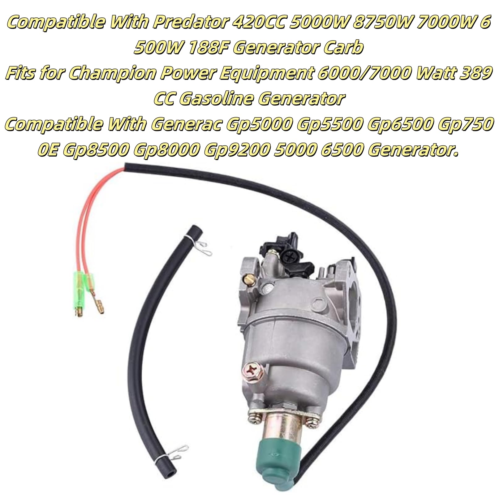 Amazon.com : 8750 Generator Carburetor Fits for Harbor Freight