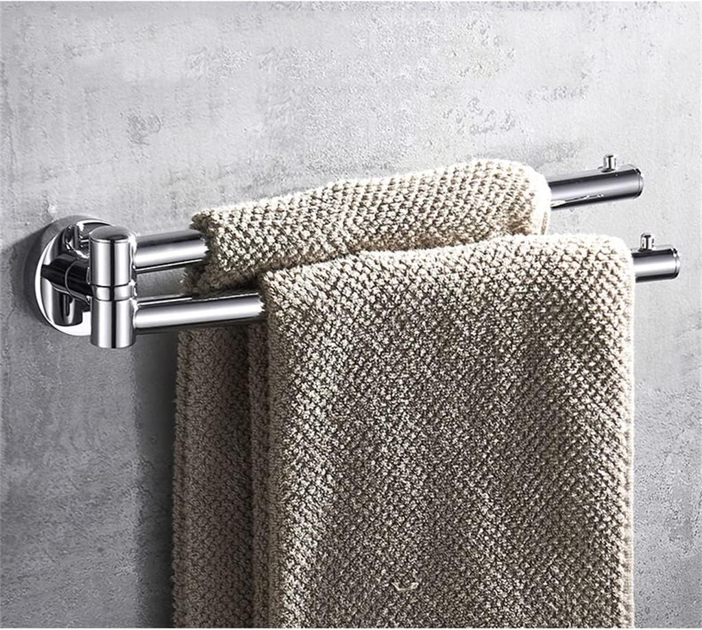 Towel Rack Bathroom Accessories Towel Rack Towel Bar Rotating Towel Rack Wall-Mounted Towel Ring Bathroom Accessories (Color : A Size (B