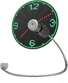 blinkee LED Fan Clock with USB Connection | 13.5 Inch Size, Red and Green Color LEDs
