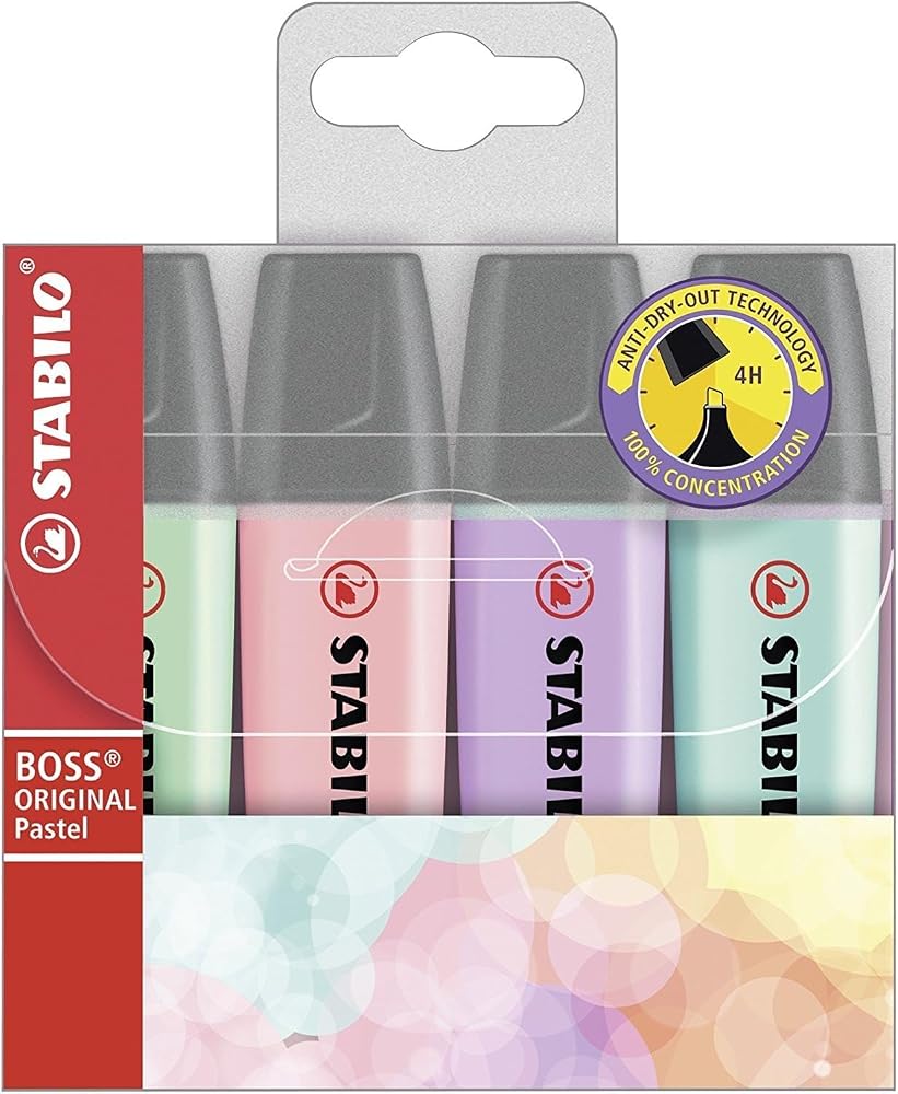 STABILO BOSS ORIGINAL Pastel 4 Unidades