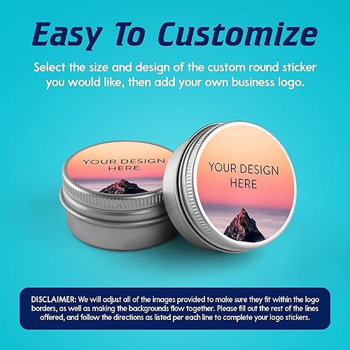 Vista 477 de DayStar Custom Signs & Design - 100 adhesivos de vinilo personalizables, con texto, imagen, diseño y logotipo; adhesivos para logotipo de embalaje