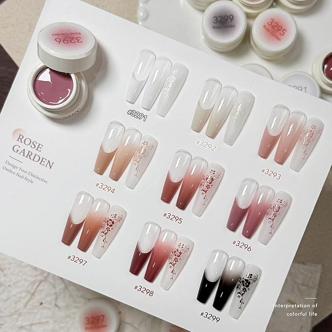 Kit de Esmalte de Uñas Gel GAOY Ombre 9 Colores UV LED miniatura 5