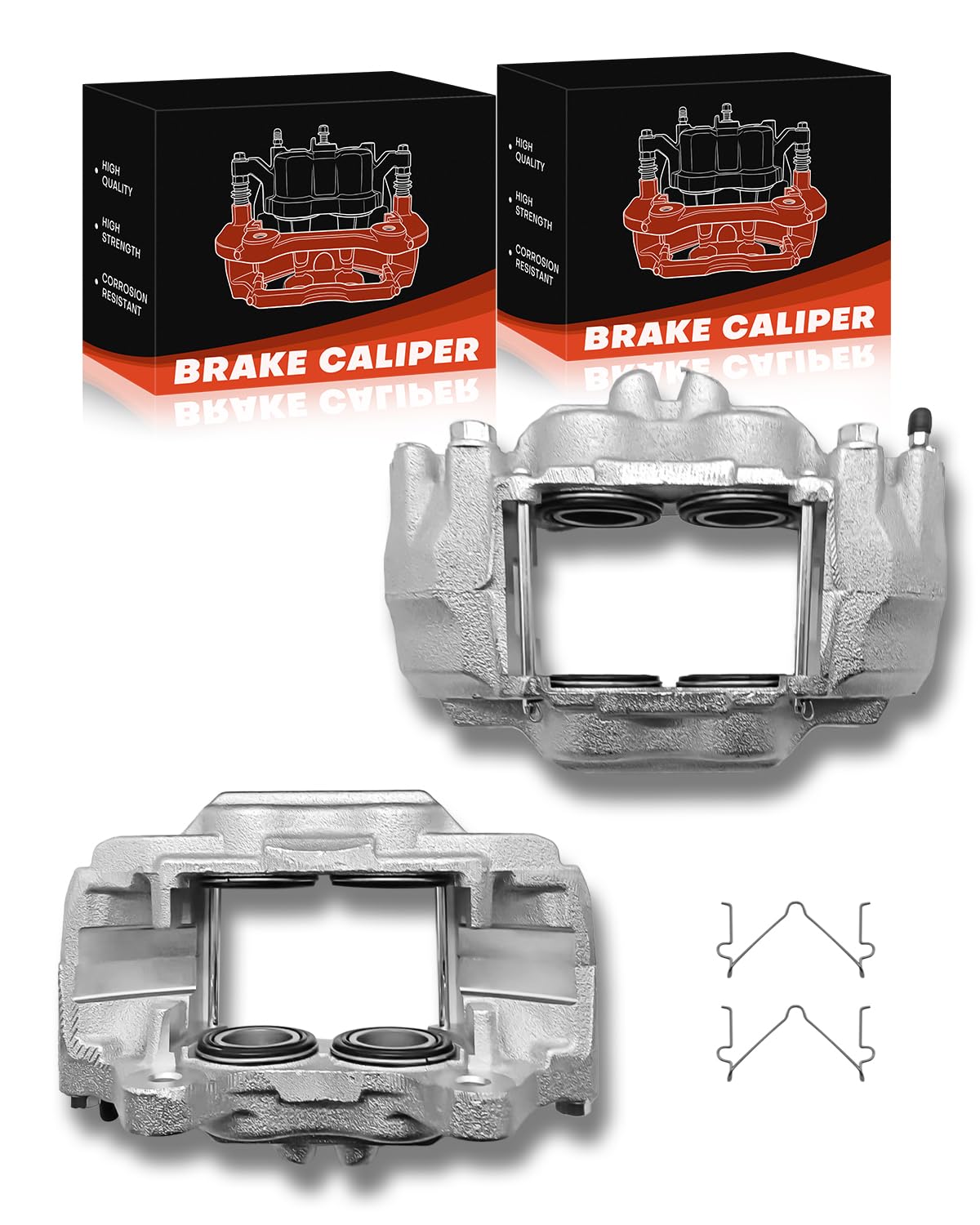 TOVASTY 2PC Set Brake Caliper Left &amp; Right Front Side Set Compatible With Toyota Tacoma 2005-2023, Toyota Tundra 2000-2006, Toyota 4Runner 2003-2009