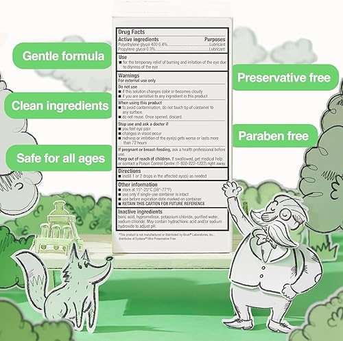 Miniatura 6 de Archie's Remedies, Alivio para ojos secos, gotas para los ojos ultra lubricantes, fórmula limpia y frascos sin conservantes, un solo uso, para