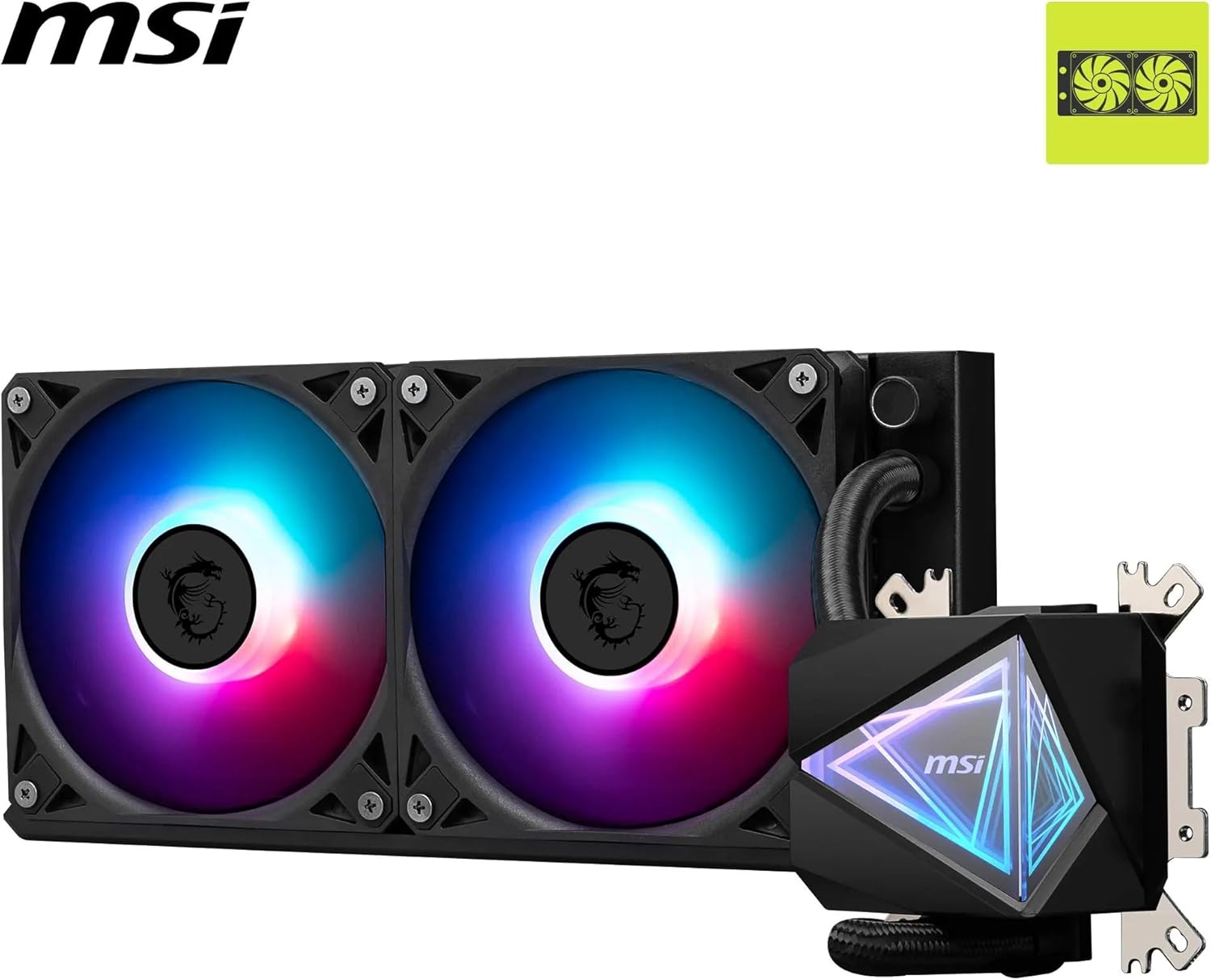 MSI Mag Coreliquid I240 Computer Cooling System Computer Case, W129019289 (Cooling System Computer Case All-in-One Liquid Cooler 12 Cm Black 1 Pc(S))