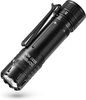 CSTEBOKE Sofirn SC32 HCRI Small EDC Pocket Flashlight, High CRI Tactical Flashlight, USBC Rechargeable Light 1300 Lumens for Camping Hiking Backpacking