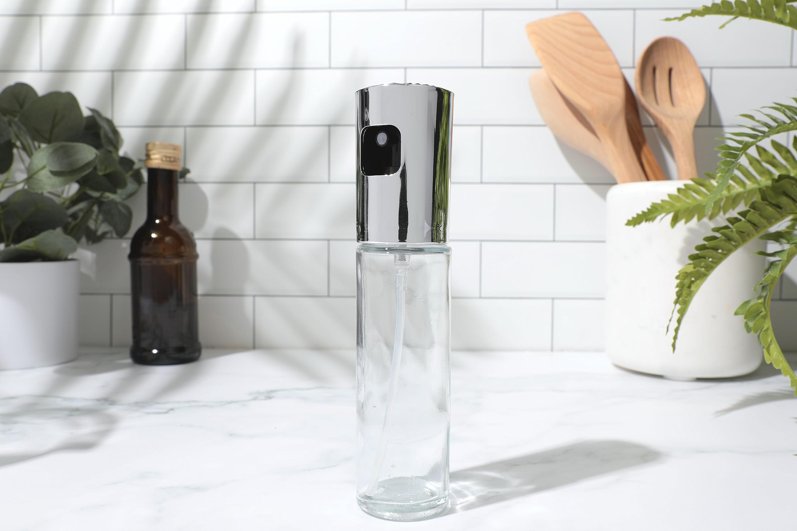 SPRITZMASTER The Oil Sprayer for Cooking/Grilling/Baking - Glass Olive Oil Mister 100mL Kitchen BBQ Salad Spray