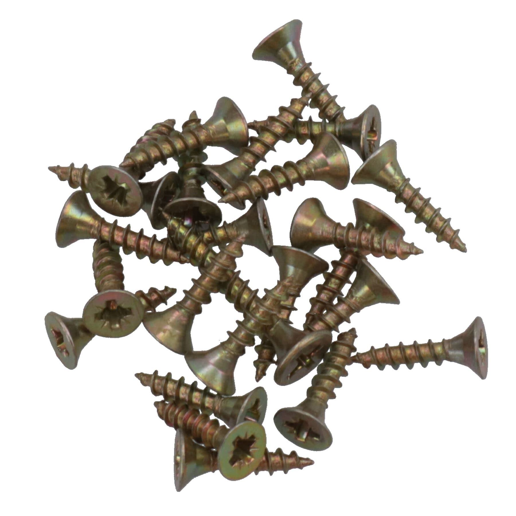 Ab Tools 3.5Mm X 16Mm Countersunk Wood Chipboard Screw Fasteners Pz2 Drive 26Pc