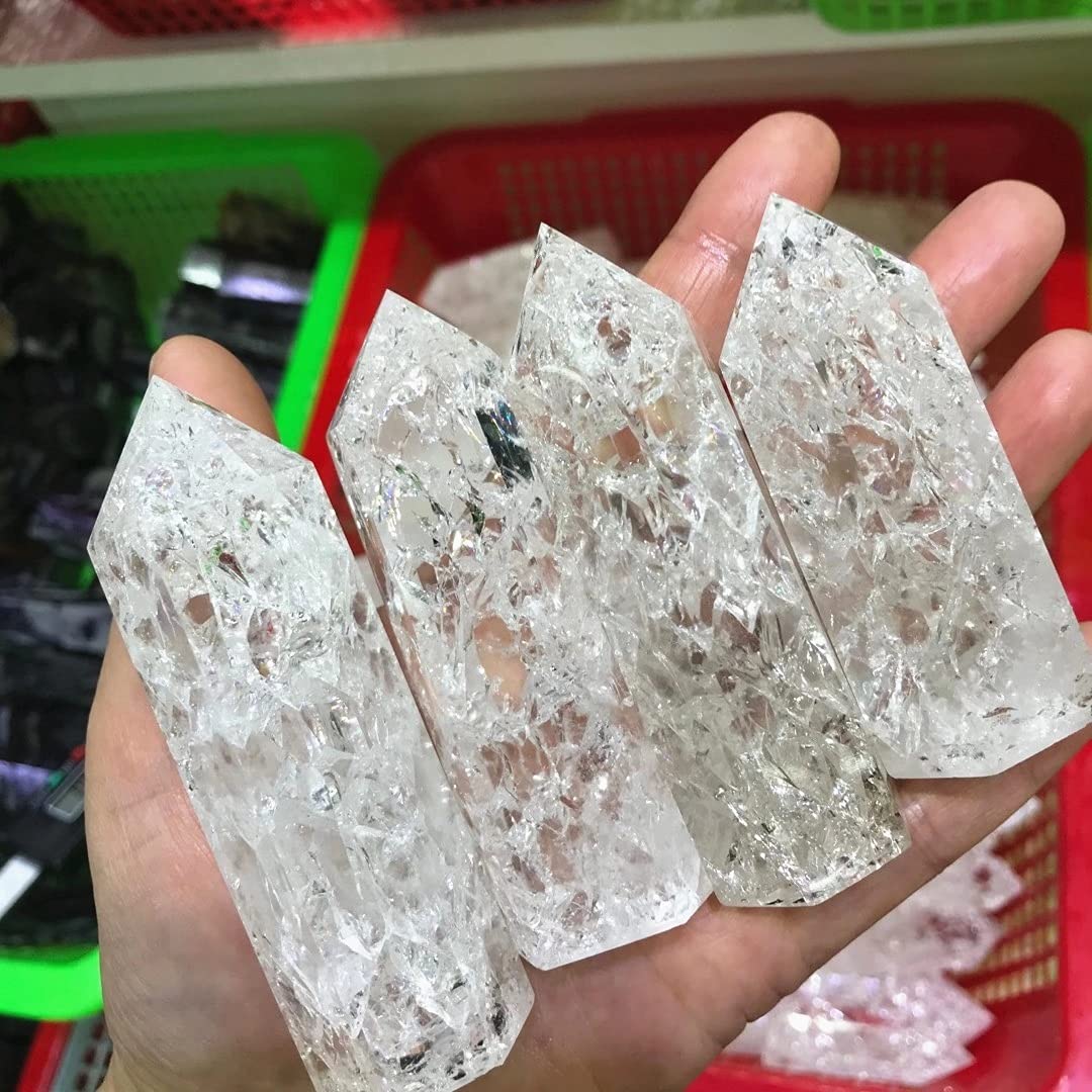 For 2-3 piezas de cristal de palomitas de maíz de cuarzo transparente Natural, varita de Ángel Reiki, piedra, decoración de habitación estética, Feng Shui moderno, Piedras decorativas for el hogar ERT