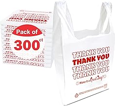 Concession Essentials Thank You Bags Pack of 300ct White