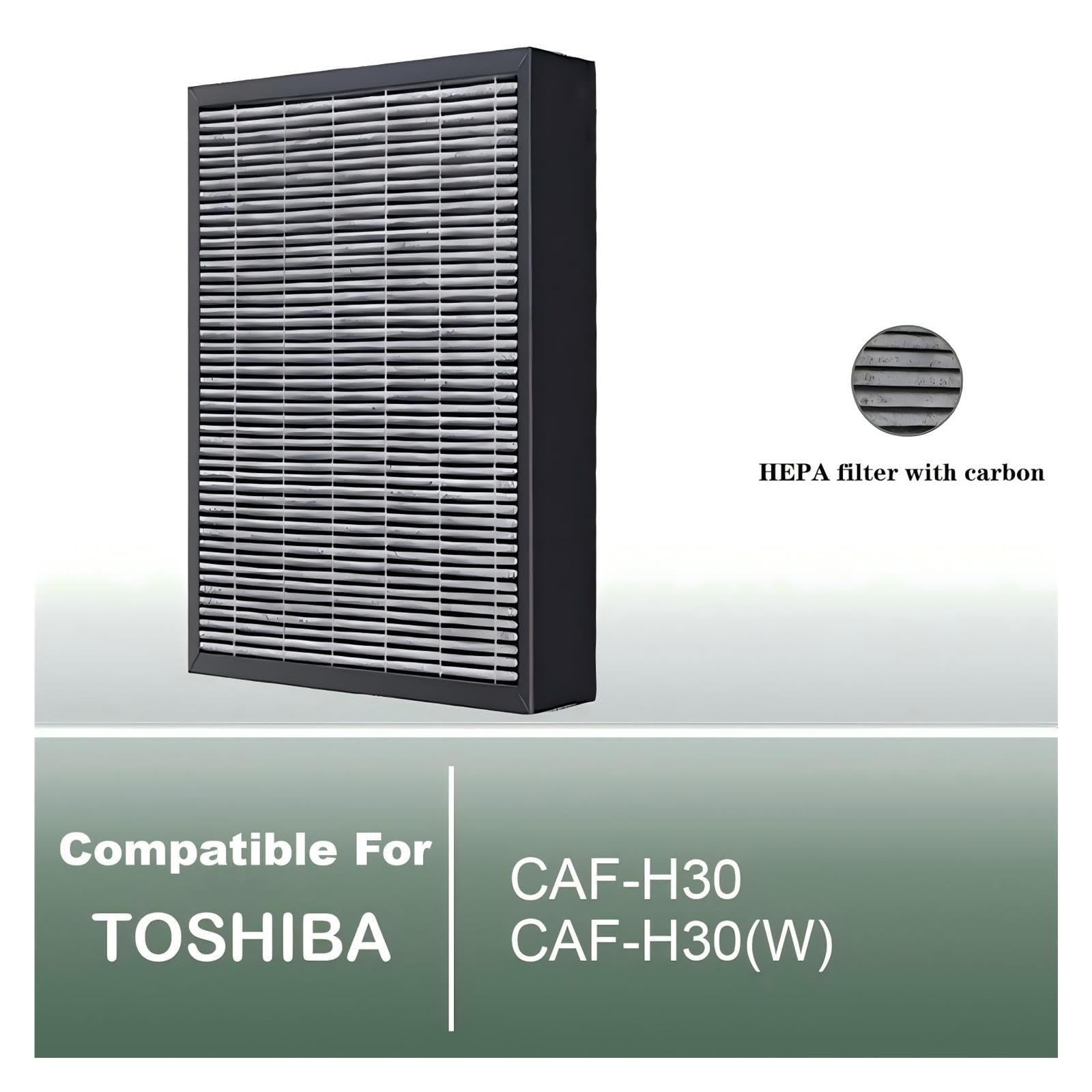 Filtro Desodorizante Purificador De Aire, For CAF-H30 CAF-H30(W) | Compatible con purificador de aire Toshiba, alta eficiencia, bajo nivel de ruido, larga duración, fácil instalación