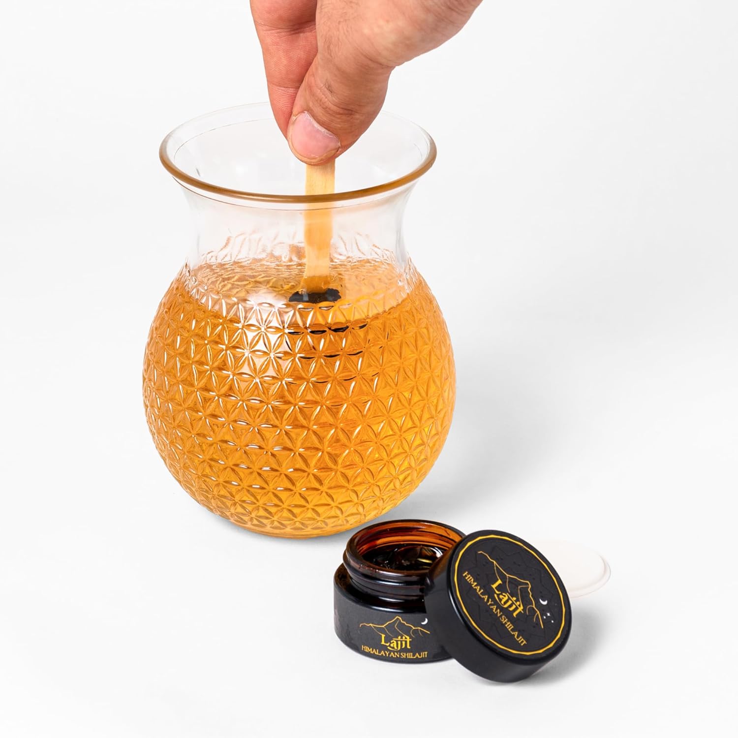 Lajit Gold Grade Himalayan Shilajit Resin – Organic, Sun-Dried, Bioavailable Nutrients, Fulvic Acid | Lab Tested Pure Shilajit for Men & Women - Natural Energy, Vitality, 85 + Trace Minerals - 20g