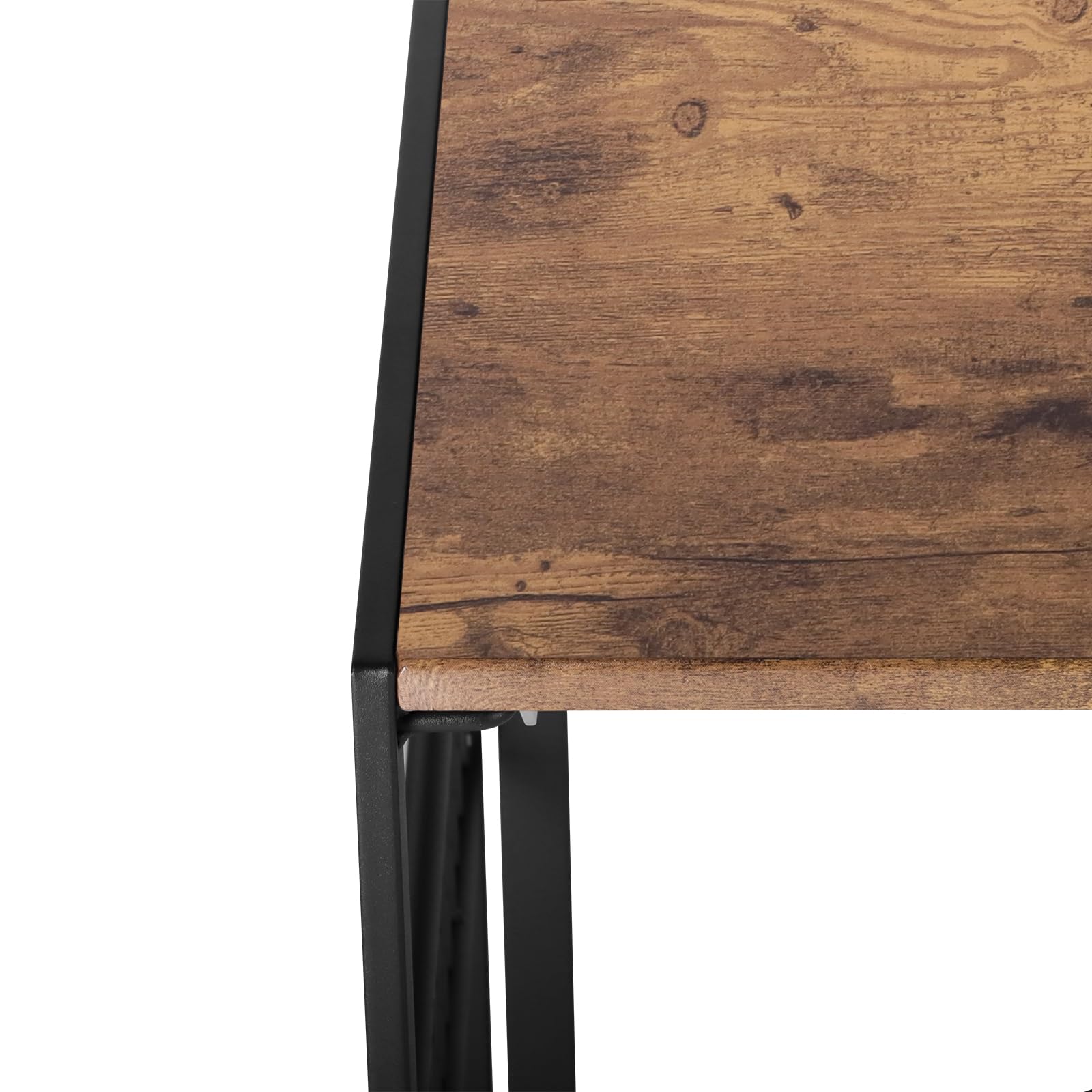HOMYLIN Tavolo da disegno versatile da 100 cm, con ganci a S, scrivania pieghevole per casa, ufficio e spazi creativi, marrone